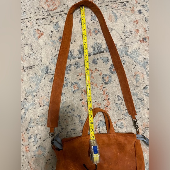 Nana By Sally Geometry Satchel Handbag Genuine Leather - Picture 13 of 13